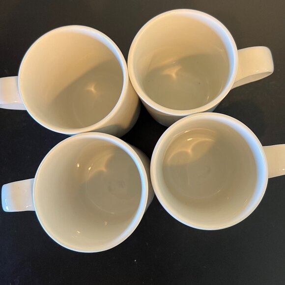 Set of 4 DANSK BISTRO Bisserup White Mugs  ~ Made in Portugal ~ Coffee Tea Cups - Picture 4 of 12